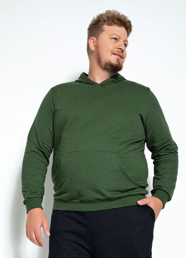 Casaco (Verde Selva) com Mangas Longas Plus Size