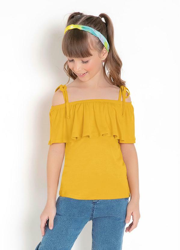 blusa de amarrar na frente infantil