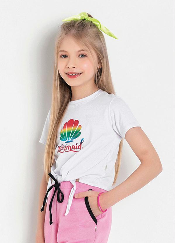 Blusa Infantil (Branca) com Amarra��o