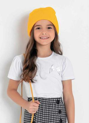 Blusa Infantil (Branca) com Mangas Bufantes