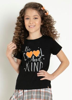 Blusa Infantil (Preta) com Estampa