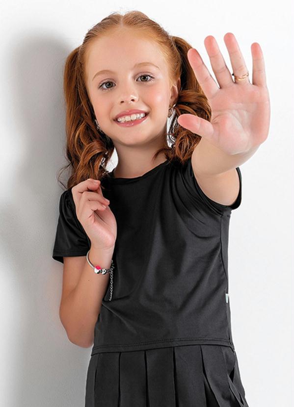 Blusa Infantil (Preta) com Tiras Blusa Infantil (Preta) com Tiras
