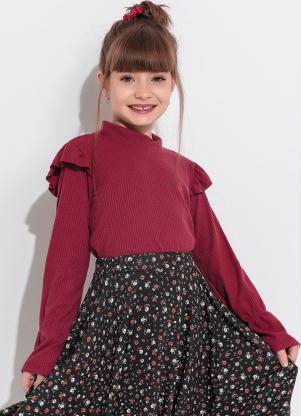 Blusa Infantil (Bord�) com El�stico nas Mangas