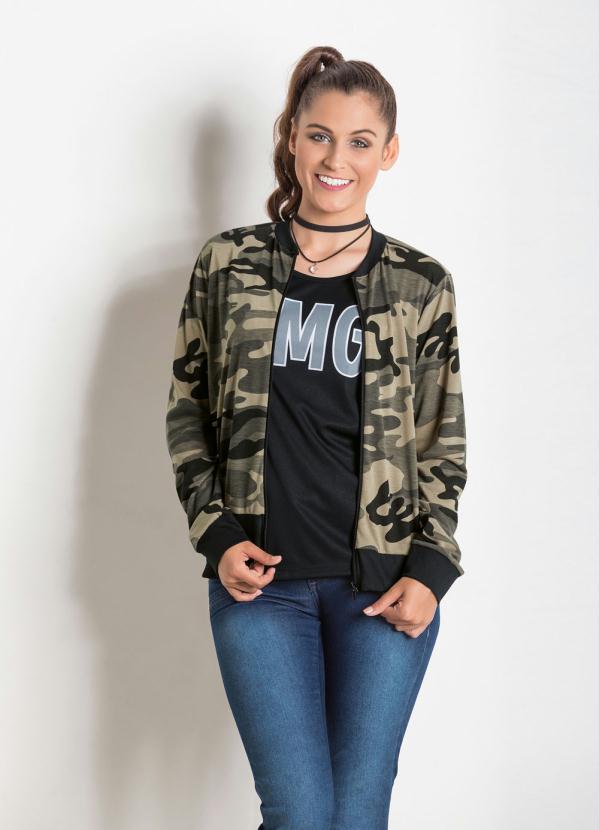 jaqueta bomber camuflada