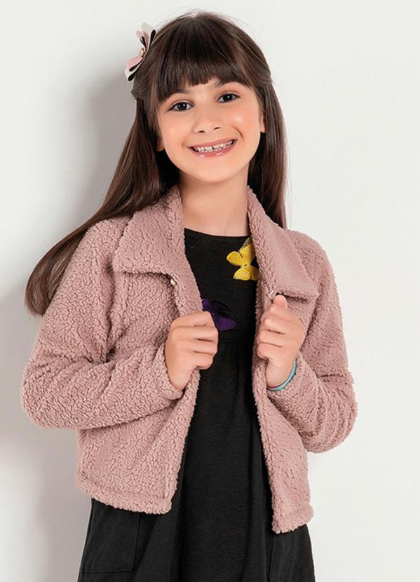Casaco Infantil (Rose) Pelo Sintético Casaco Infantil (Rose) Pelo Sintético