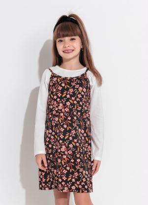 Conjunto Infantil (Off White/Floral Dark)