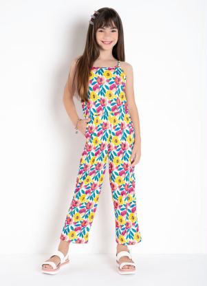 Macac�o Infantil (Floral Aquarela) com El�stico