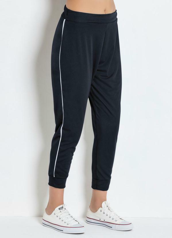 calça jogger com listra lateral helanca