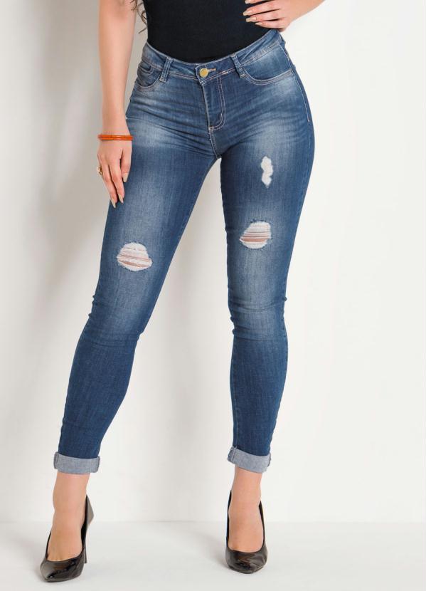 calça curta jeans feminina