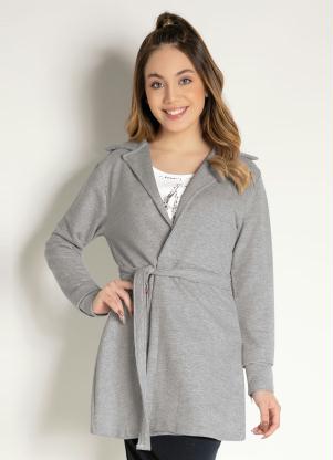 Sobretudo Juvenil (Mescla) com Faixa para Amarrar