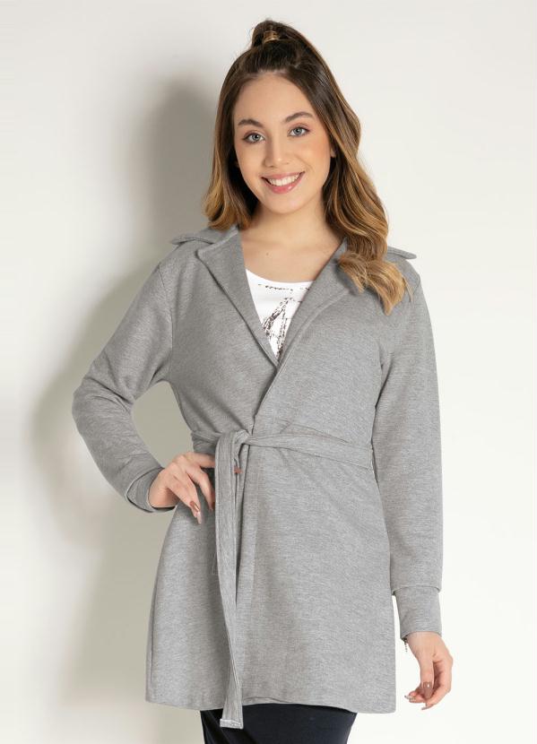 Sobretudo Juvenil (Mescla) com Faixa para Amarrar