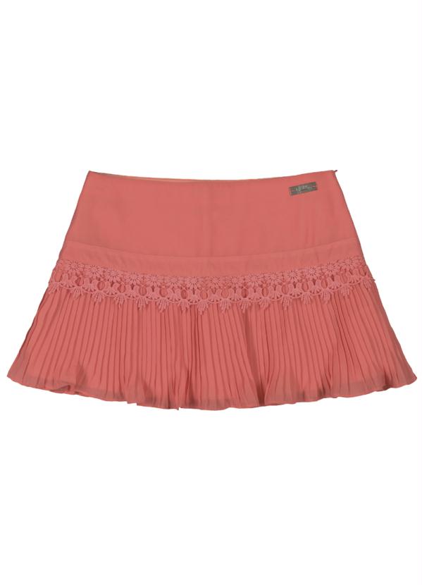saia plissada laranja