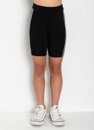 Bermuda Infantil (Preta) com Recorte Bermuda Infantil (Preta) com Recorte