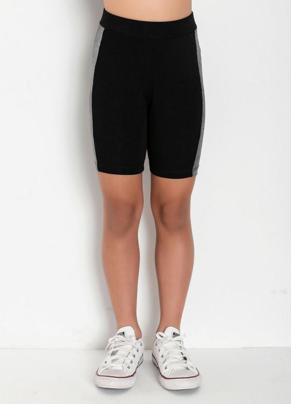 Bermuda Infantil (Preta) com Recorte Bermuda Infantil (Preta) com Recorte