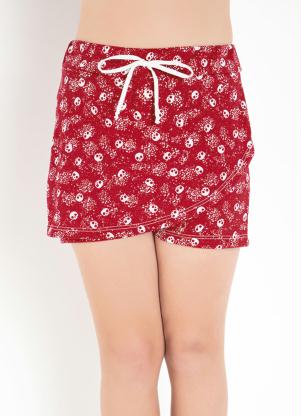 Short-Saia Infantil (Caveira Vermelha)