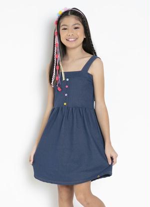 Vestido (Azul) com Al�as em N� na Costas