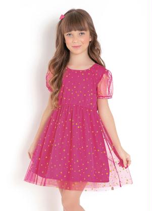 Vestido Infantil de Tule (Pink) Vestido Infantil de Tule (Pink)