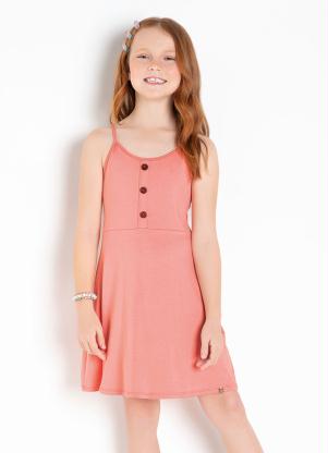 Vestido Infantil (Rose) com El�stico na Cintura