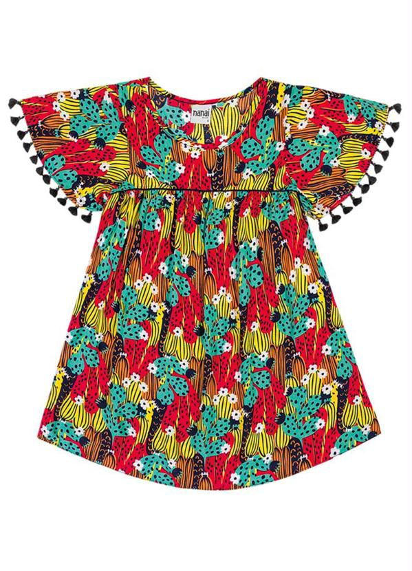 vestido infantil de viscose