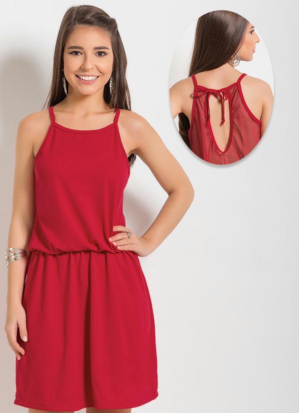 vestido vermelho juvenil