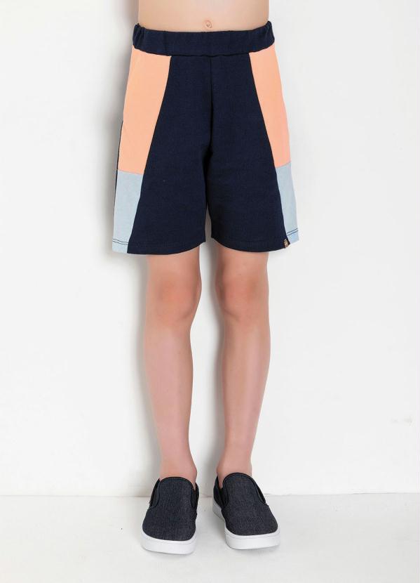 Bermuda Infantil (Marinho) com Recortes