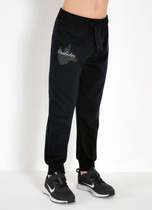 Cal�a Infantil (Preta) com El�stico Rovitex