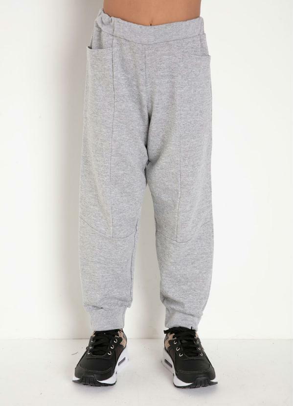 Calça Moletom Infantil (Mescla) com Bolsos Calça Moletom Infantil (Mescla) com Bolsos