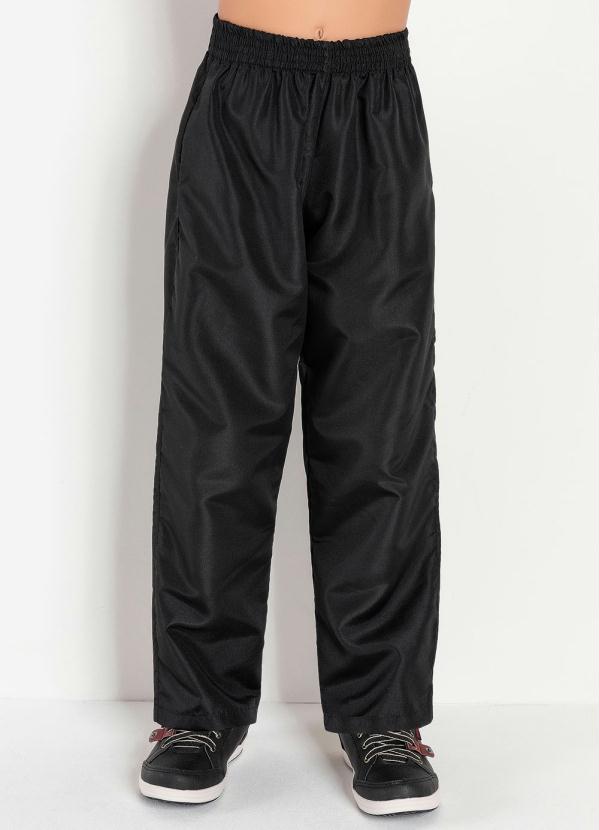 Cal�a Infantil (Preta) Tactel com El�stico