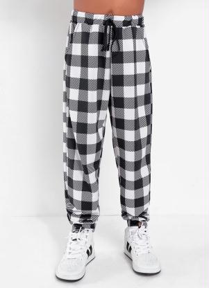 Cal�a Infantil (Xadrez) com El�stico na Cintura