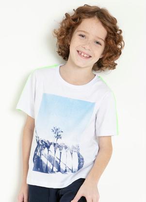 Camiseta Infantil (Branca) com Estampa e Cadar�o