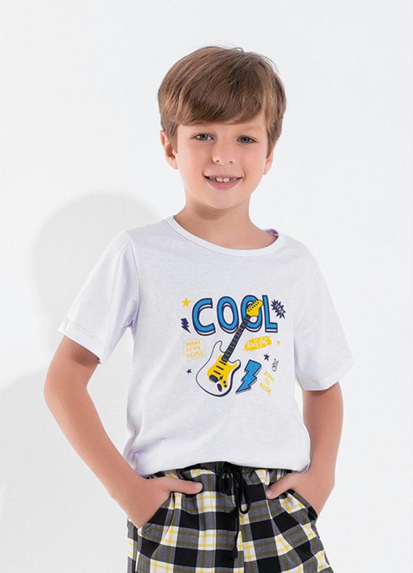 Camiseta Infantil (Branca) com Estampa Frontal