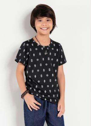 Camiseta Infantil (Estampa Étnica) Manga Curta Camiseta Infantil (Estampa Étnica) Manga Curta