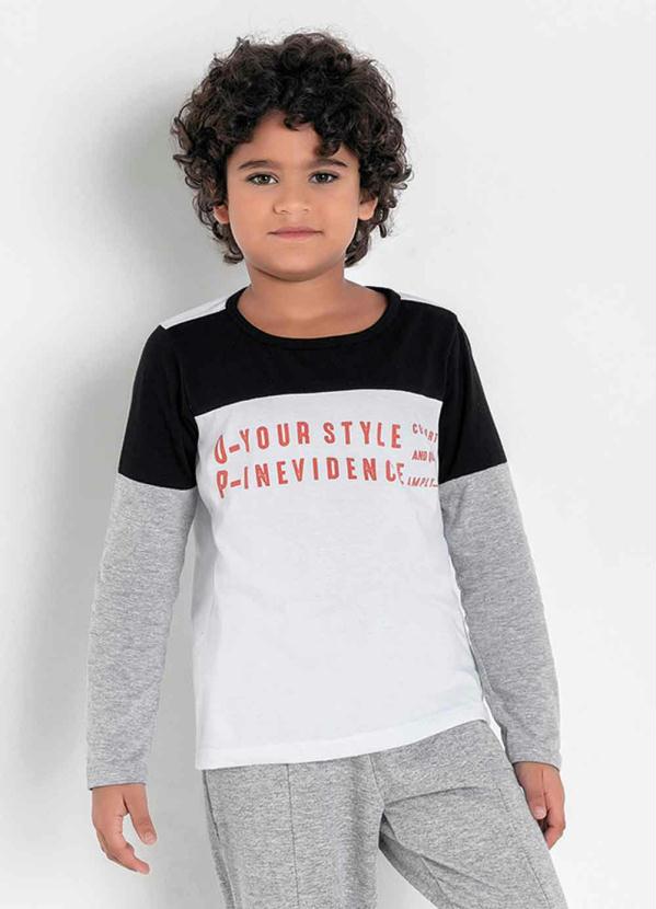 Camiseta Infantil (Branca) com Recortes