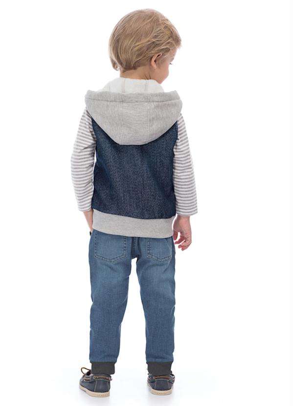 colete jeans infantil menino