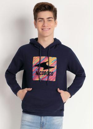 Casaco Juvenil (Marinho) com Estampa Aveludada