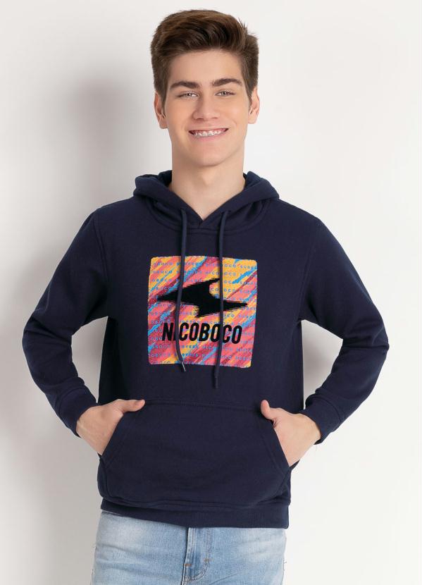 Casaco Juvenil (Marinho) com Estampa Aveludada