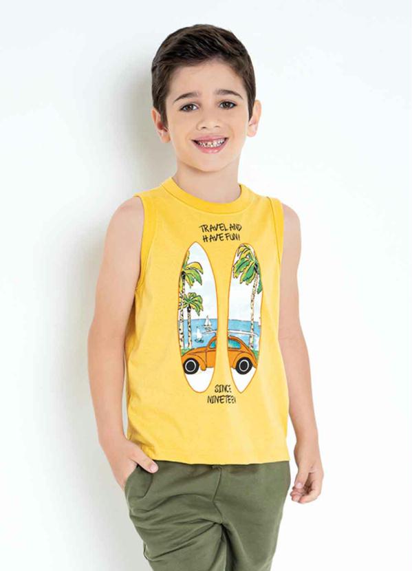 Regata Infantil (Amarela) Estampada Rovitex Regata Infantil (Amarela) Estampada Rovitex