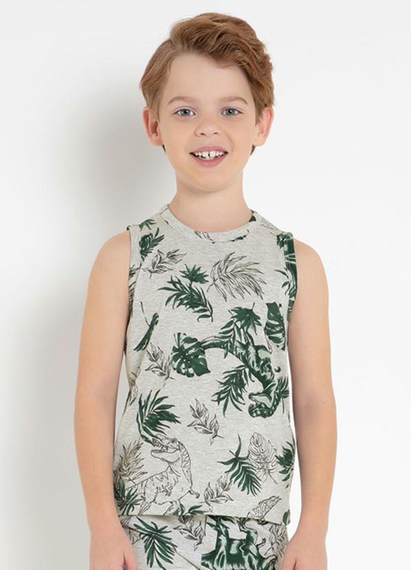 Regata Infantil (Folhagem) Estampada Rovitex