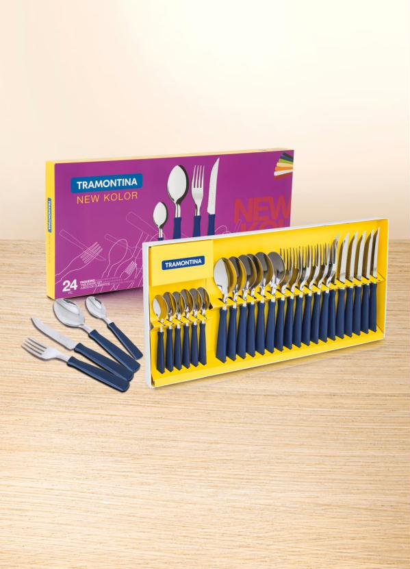 Kit Faqueiro 24 Peças Tramontina Kolor Kit Faqueiro 24 Peças Tramontina Kolor