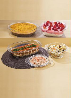 Kit Travessas (Transparente) 5 Pe�as