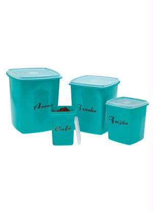 Kit Potes Mantimentos Oceano 4 Pe�as