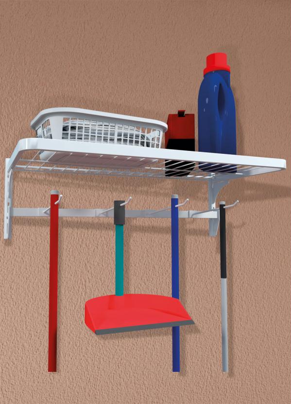 Suporte Vassouras e Prateleira Suporte Vassouras e Prateleira