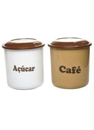 Kit com 2 Potes para Caf� e A��car