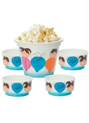 Kit para Pipoca com 5 Pe�as Decorados