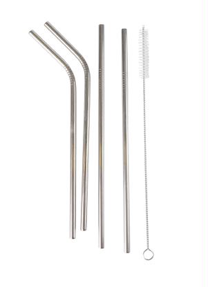 Kit Canudos A�o Inox 4 Pe�as